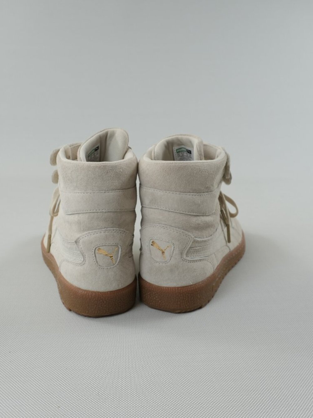 High Top Sneakers Size 10 Beige Suede PUMA Sky II Hi - Picture 5 of 11